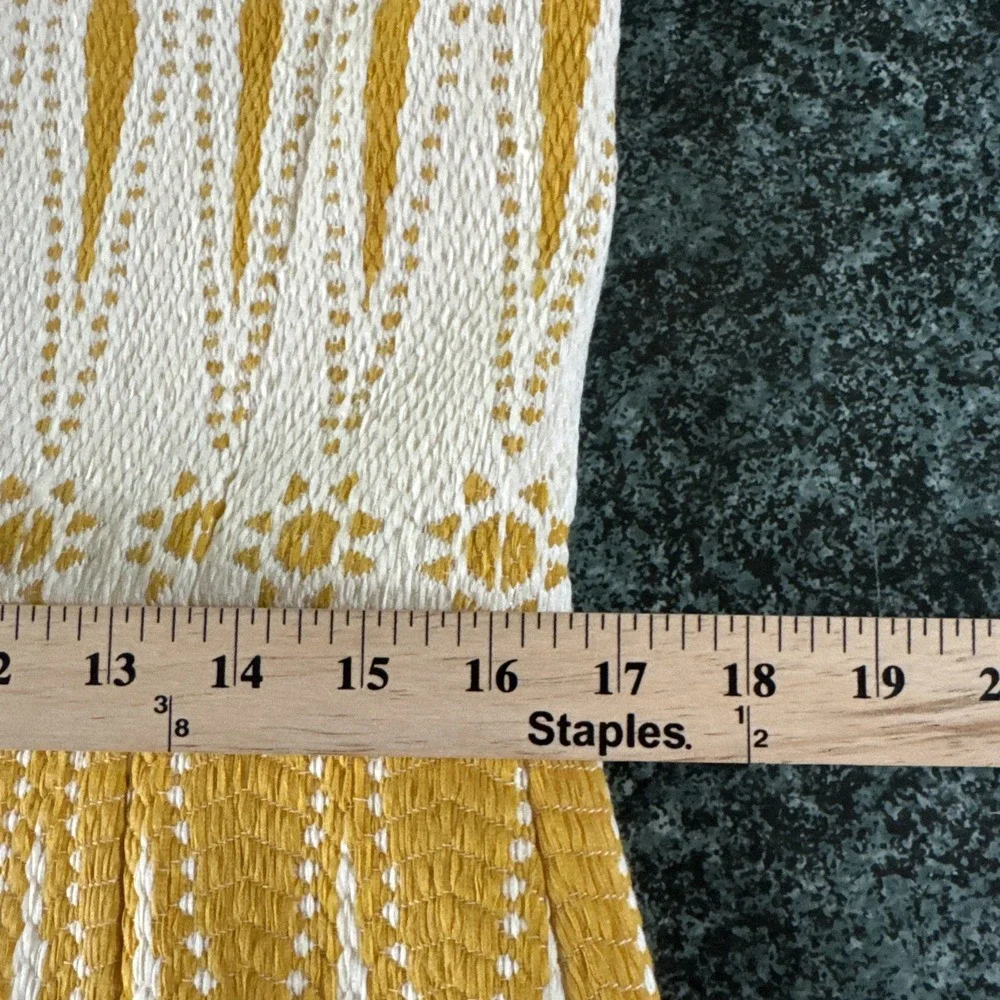 Tory Burch Sleeveless Cream and Mustard Patterned Shift Dress